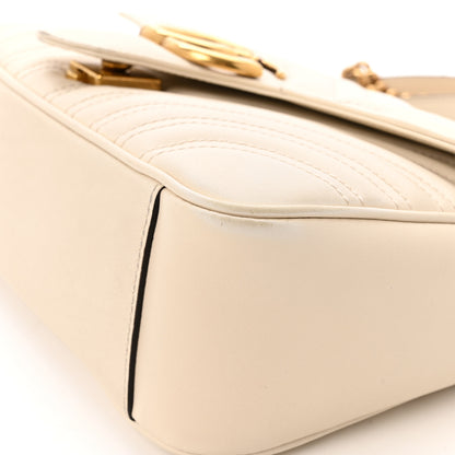 Gucci Calfskin Matelasse Small GG Marmont Shoulder Bag White 11 of 16