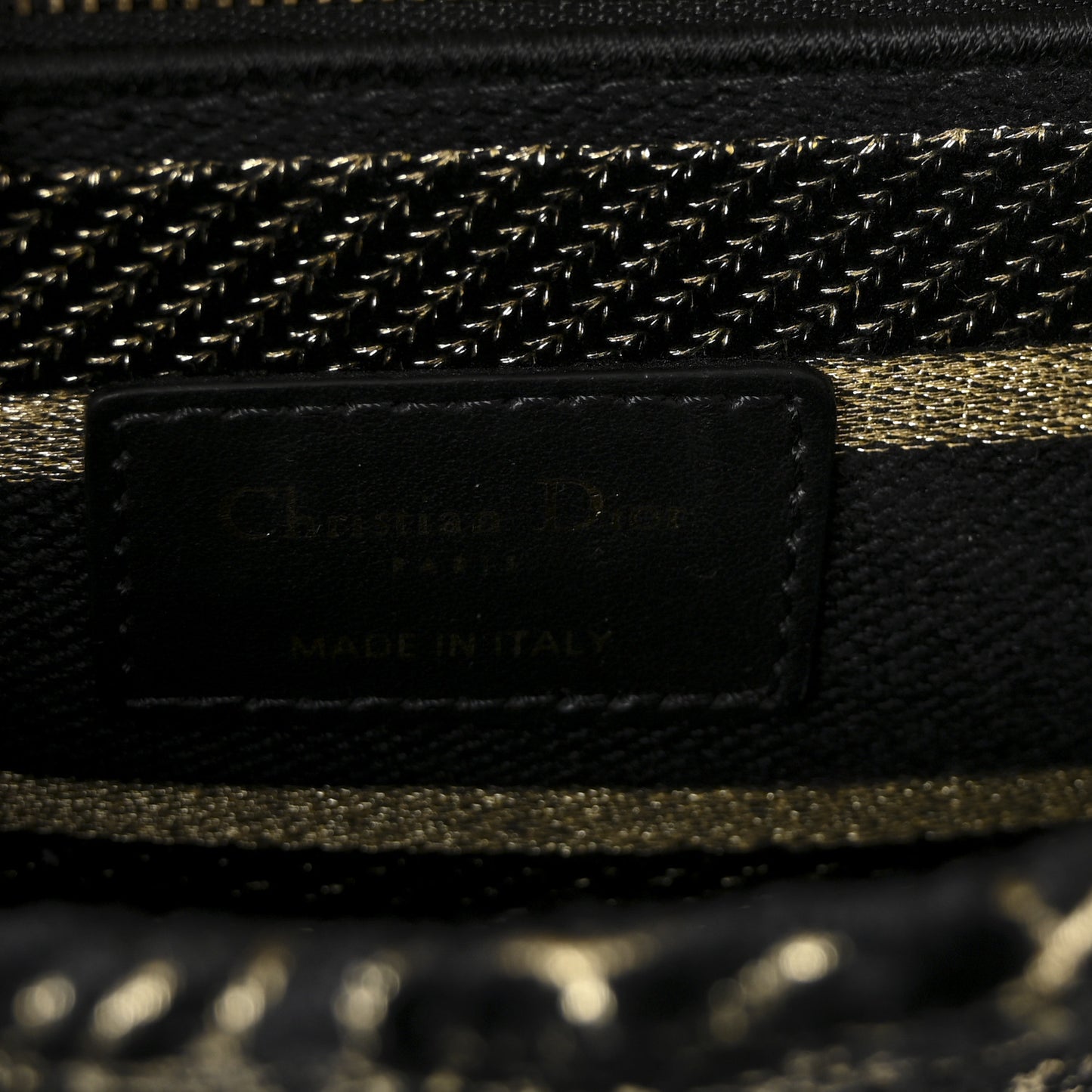 Toile de Jouy Embroidered Medium Lady D-Lite Black