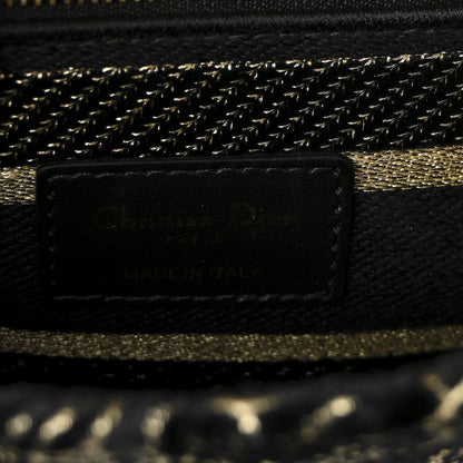 Christian Dior Toile de Jouy Embroidered Medium Lady D-Lite Black 6 of 9