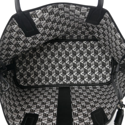 MCM Visetos Medium Liz Reversible Shopper Tote Black 7 of 16