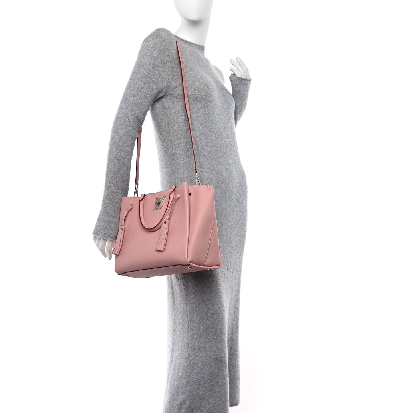 Calfskin Lockmeto Rose Poudre