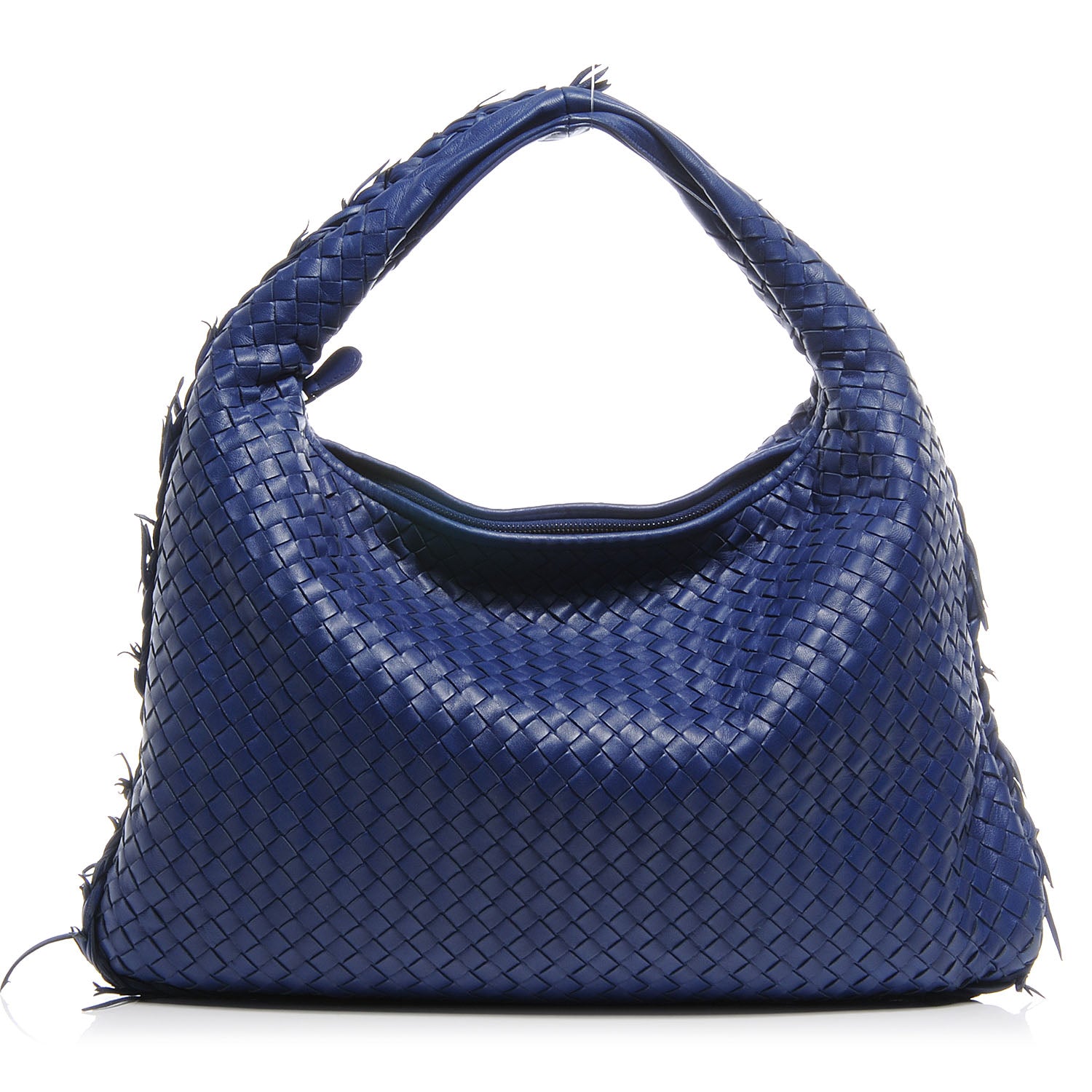 Bottega Veneta Nappa Intrecciato Fuzzy Maxi Veneta Hobo Sapphire 1 of 8