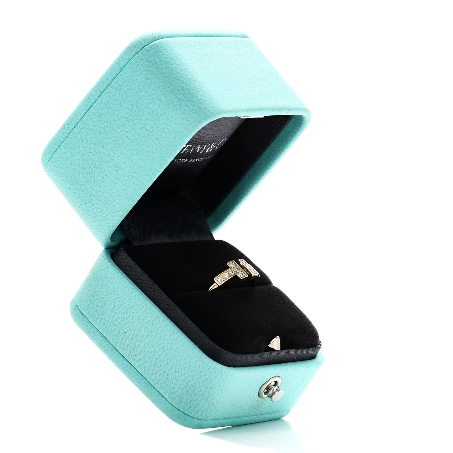 18K Yellow Gold Diamond T Wire Ring 53 6.5