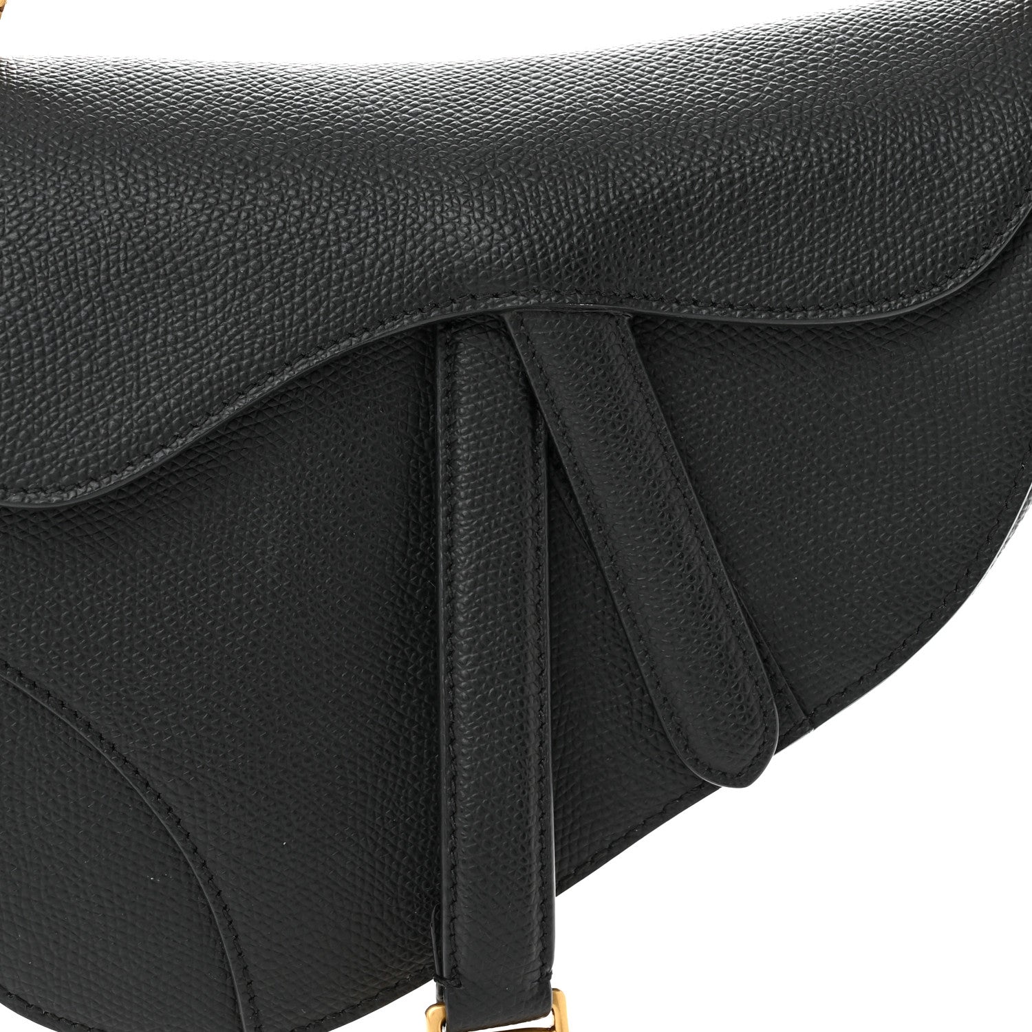 Christian Dior Grained Calfskin Mini Saddle Bag Black 8 of 10