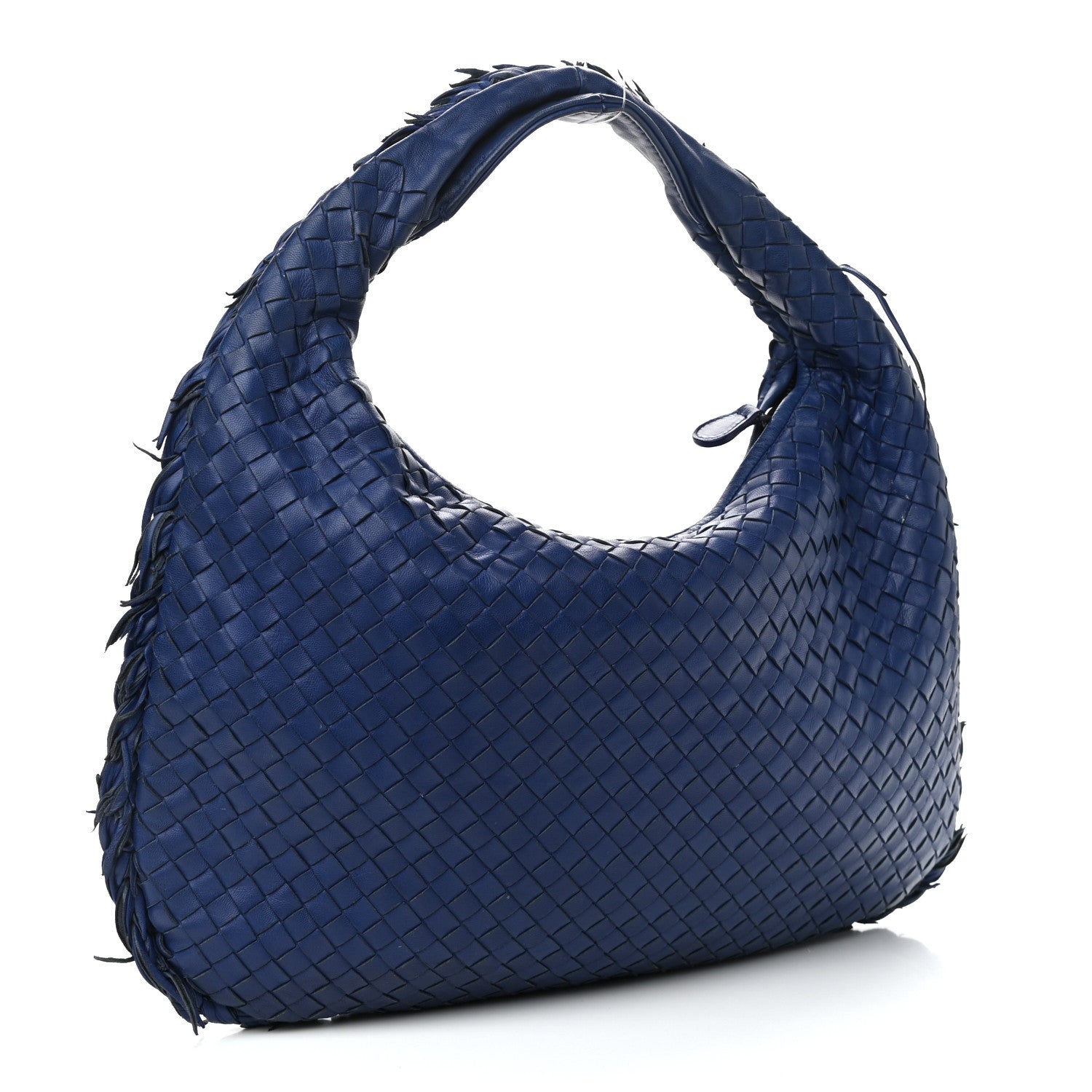 Bottega Veneta Nappa Intrecciato Fuzzy Medium Veneta Hobo Sapphire 2 of 11