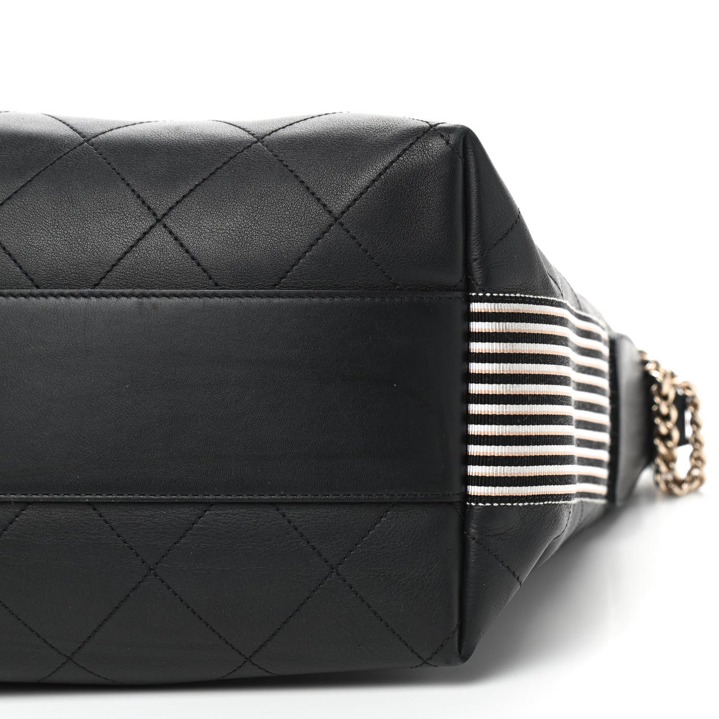 Calfskin Stitched Over & Over Hobo Black
