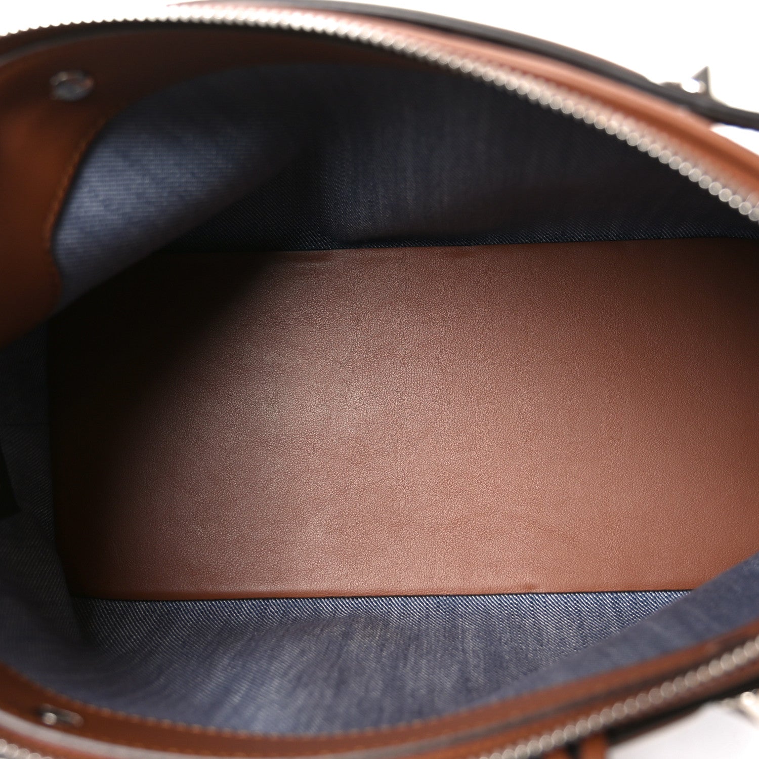 Fendi Denim Vitello Grace FF Mini By The Way Boston Bag  Blue 5 of 11