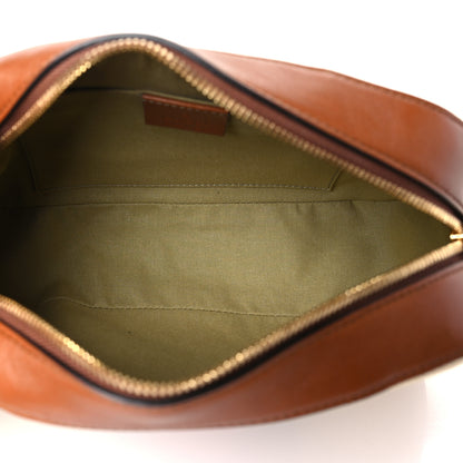 Gucci Vintage Canvas Web Shoulder Bag Sand Cuir 5 of 9
