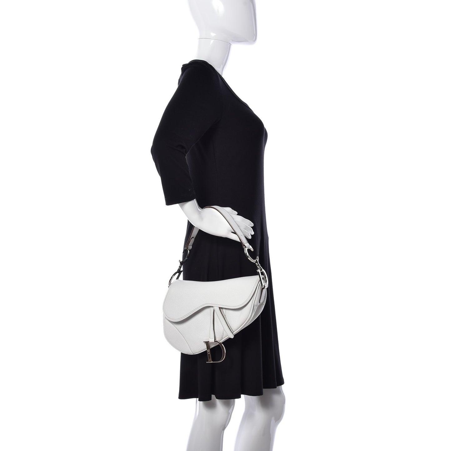 Calfskin Saddle Bag White