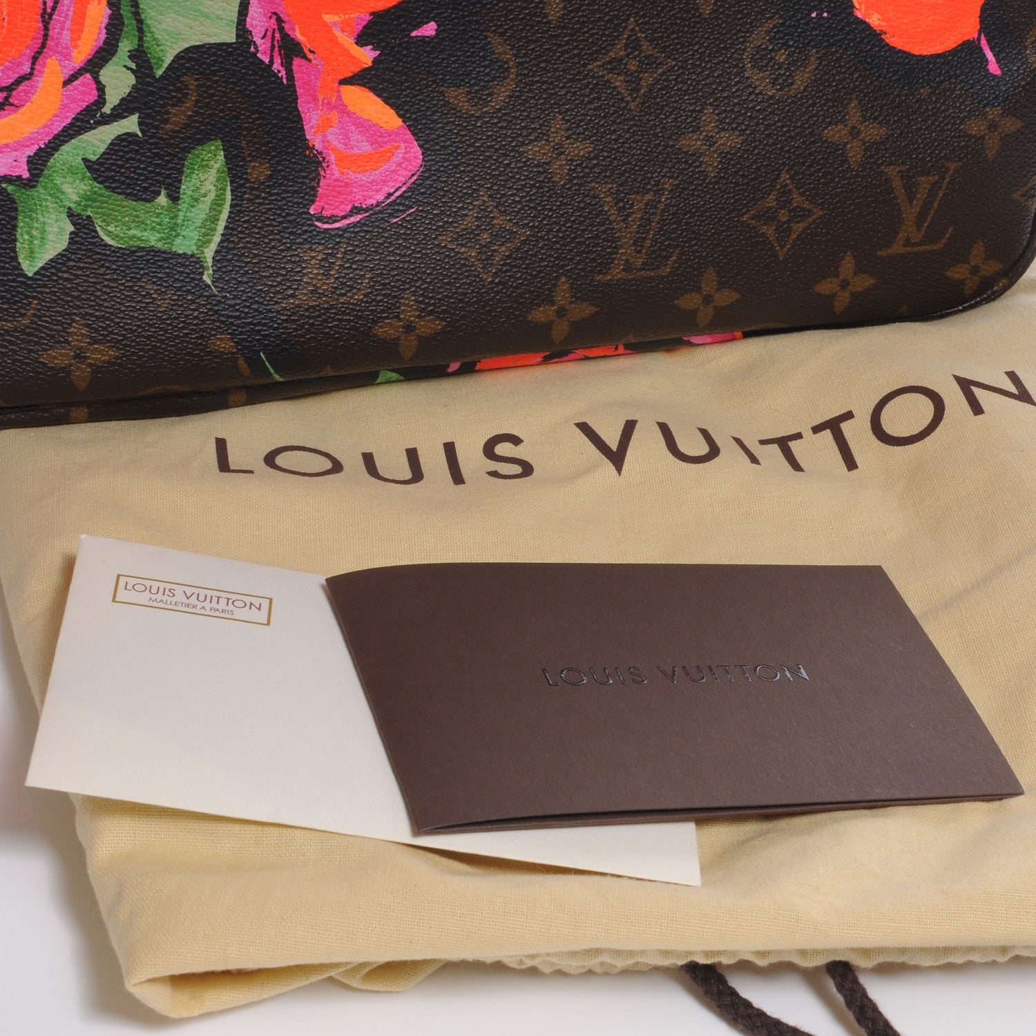 Louis Vuitton Monogram Roses Neverfull MM 8 of 8