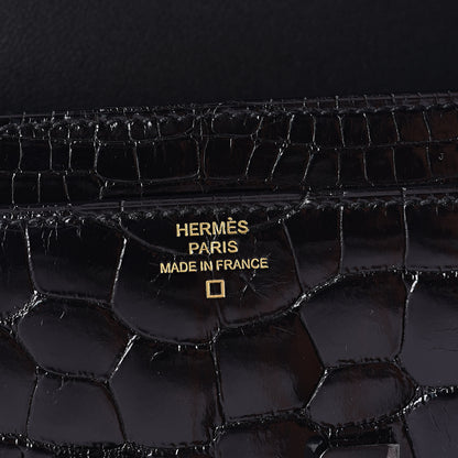 Hermes Shiny Alligator Constance Wallet Black 6 of 14