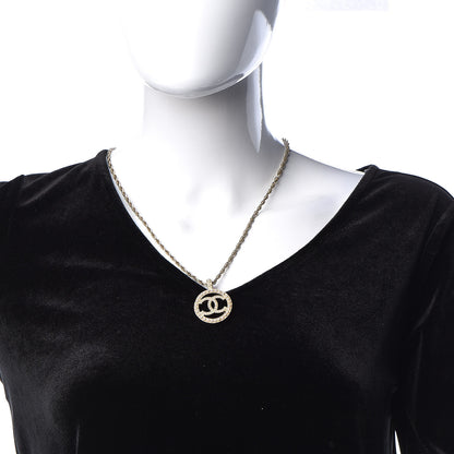 Chanel Pearl CC Medallion Necklace Gold 2 of 5
