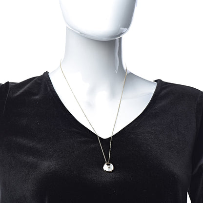 Cartier 18K Yellow Gold Diamond Mother of Pearl SM Amulette de Cartier Pendant Necklace 2 of 6