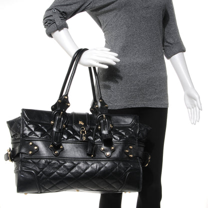 Burberry Leather XL Manor Tote Black 2 of 9