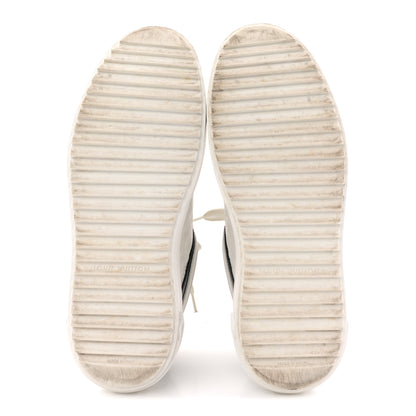 Louis Vuitton Monogram Embossed Calfskin Time Out Sneakers 38 White Black 6 of 12