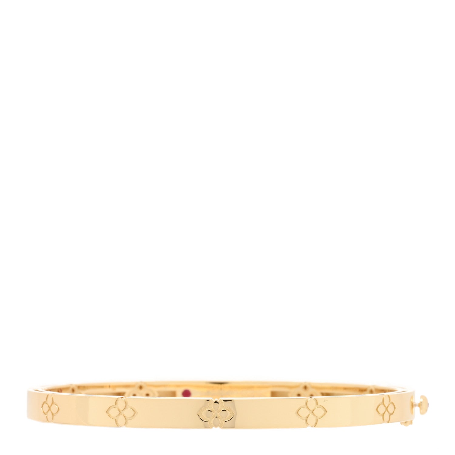 Roberto Coin 18K Yellow Gold Narrow Love in Verona Bangle Bracelet 1 of 3