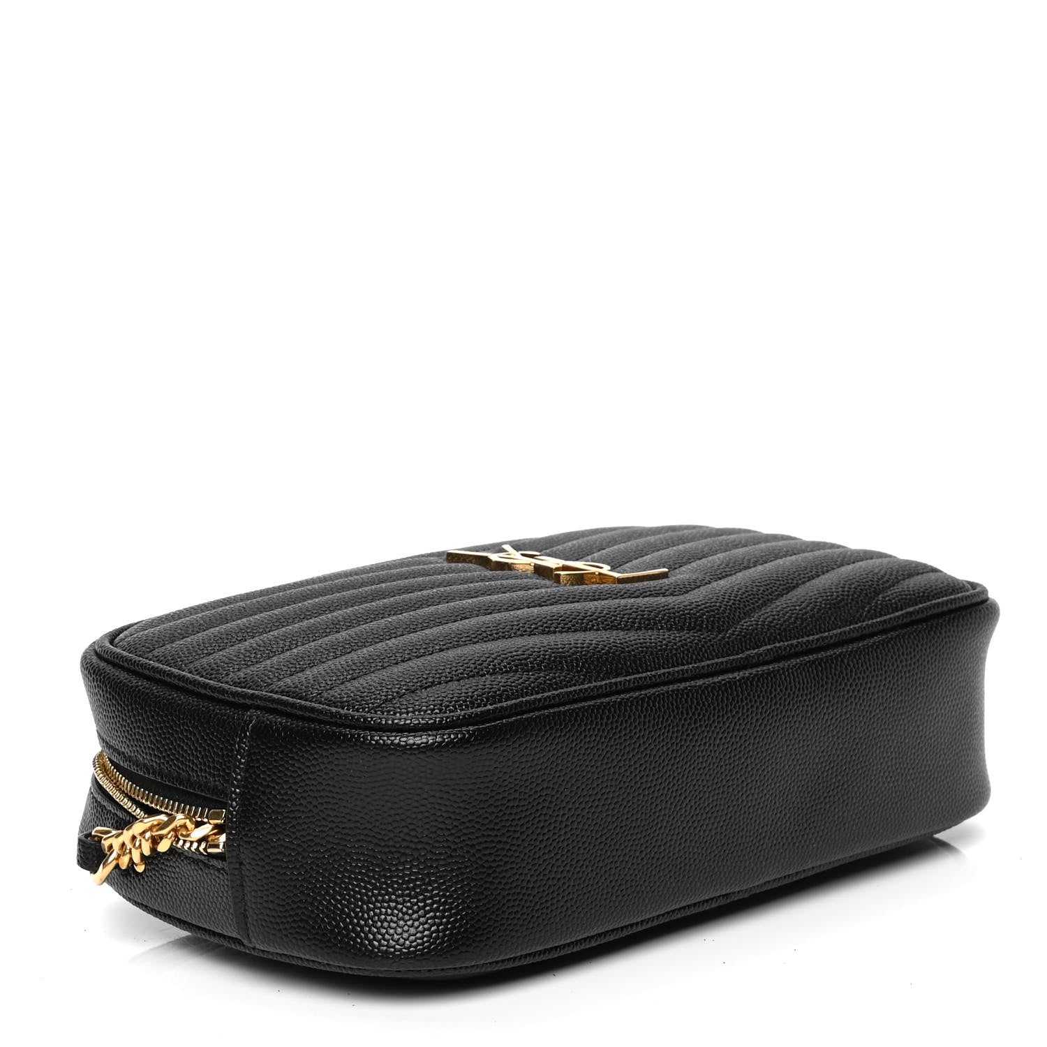 Saint Laurent Grain De Poudre Matelasse Monogram Mini Lou Camera Bag Black 3 of 4