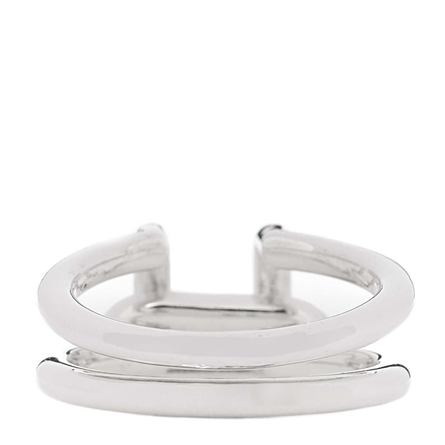 Tiffany Sterling Silver HardWear Two-Row Ring 53 6.5 3 of 5