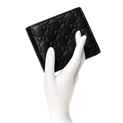 Gucci Guccissima Bi-Fold Wallet Black 2 of 9