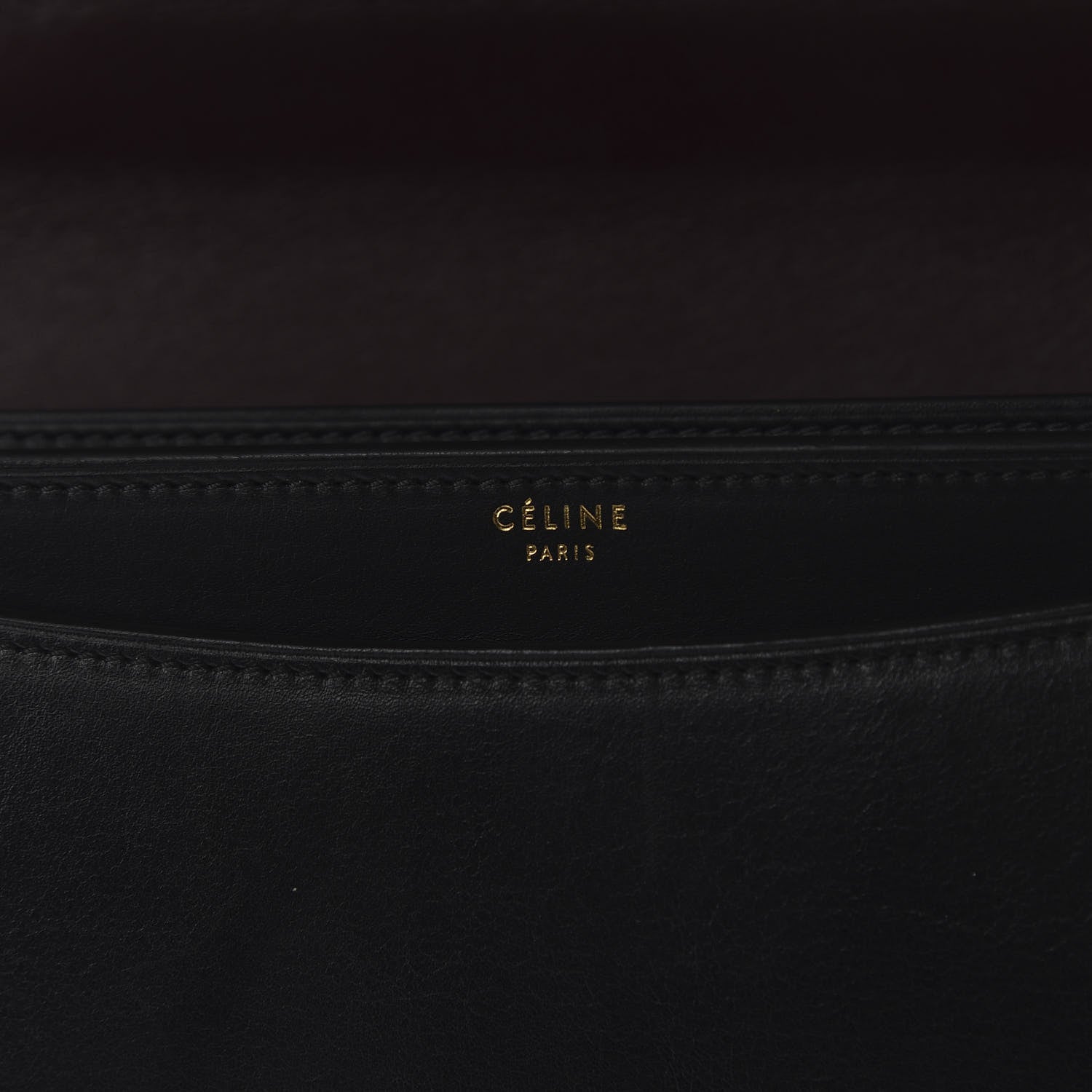 Celine Smooth Calfskin Medium Case Chain Flap Black 8 of 9