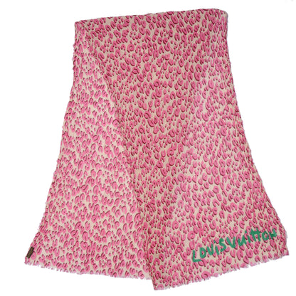 Louis Vuitton Cotton Leopard Pareo Blanc Corail 5 of 7