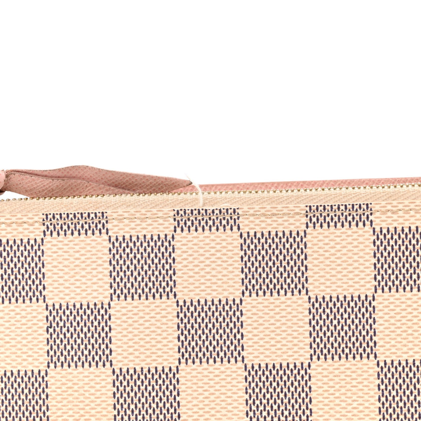 Damier Azur Pochette Felicie Chain Wallet Rose Ballerine