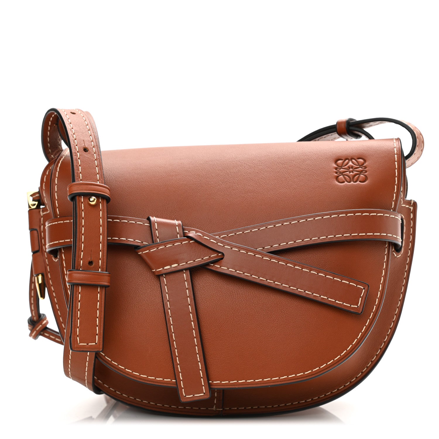 Loewe Calfskin Small Gate Crossbody Bag Rust 1 of 10