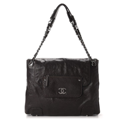 Chanel Glazed Caviar Pocket In The City Tote Brown 1 of 10