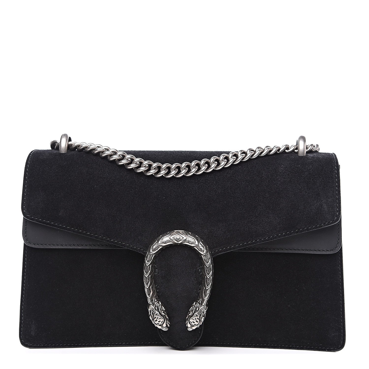 Gucci Suede Small Dionysus Shoulder Bag Black 1 of 12
