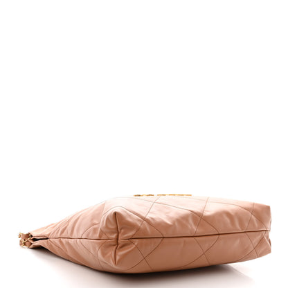 Chanel Shiny Calfskin Quilted Small Chanel 22 Beige 5 of 12