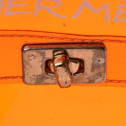 Hermes Vinyl Souvenir De L'Exposition Kelly Orange 8 of 9