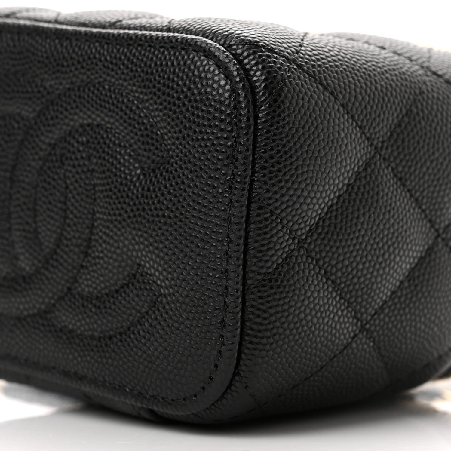Chanel Caviar Quilted Mini Vanity Case With Chain Black 10 of 11