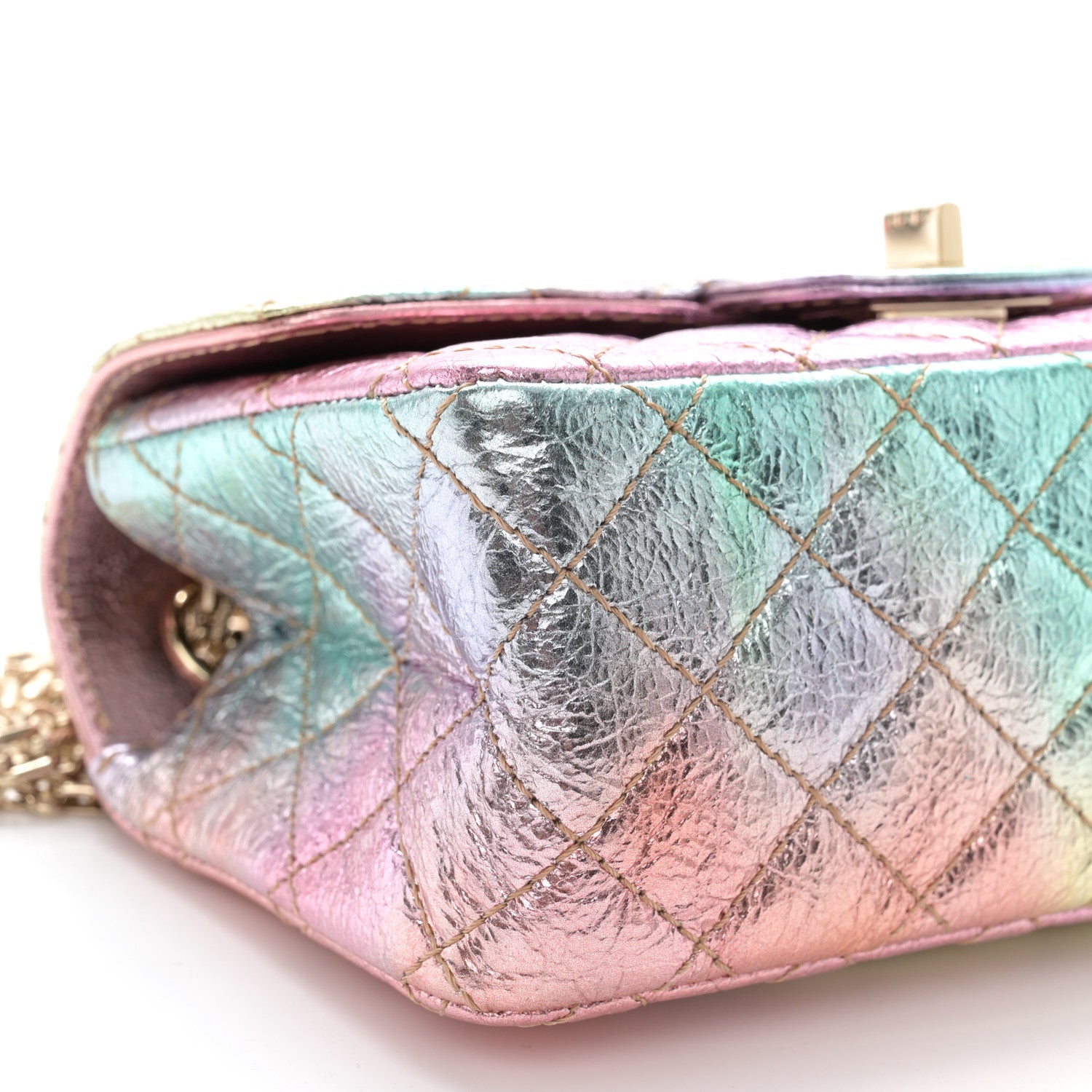 Chanel Metallic Goatskin Quilted Mini 2.55 Reissue Flap Multicolor 9 of 11