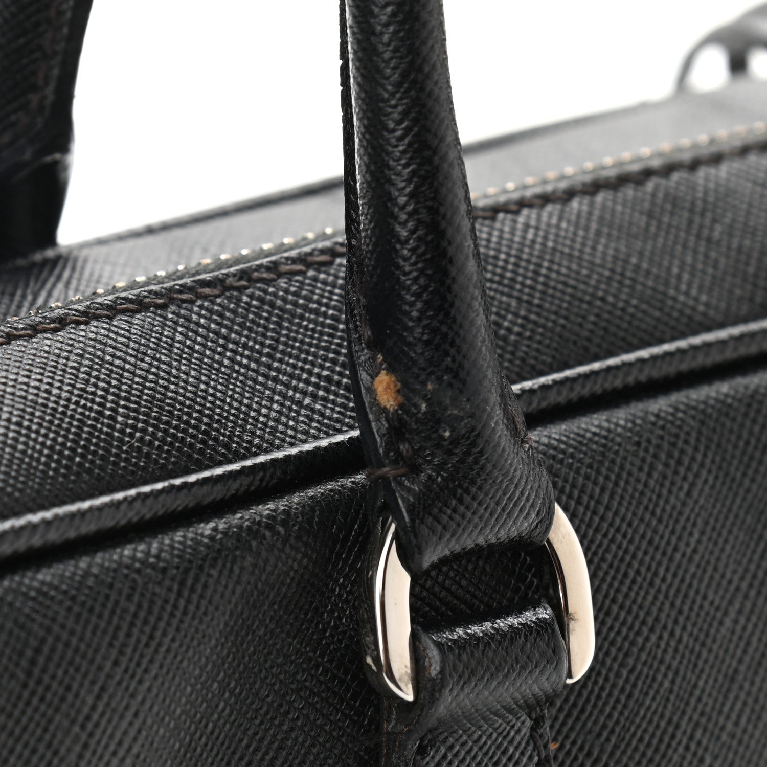 Prada Saffiano Lux Petite Bowler Black 8 of 10