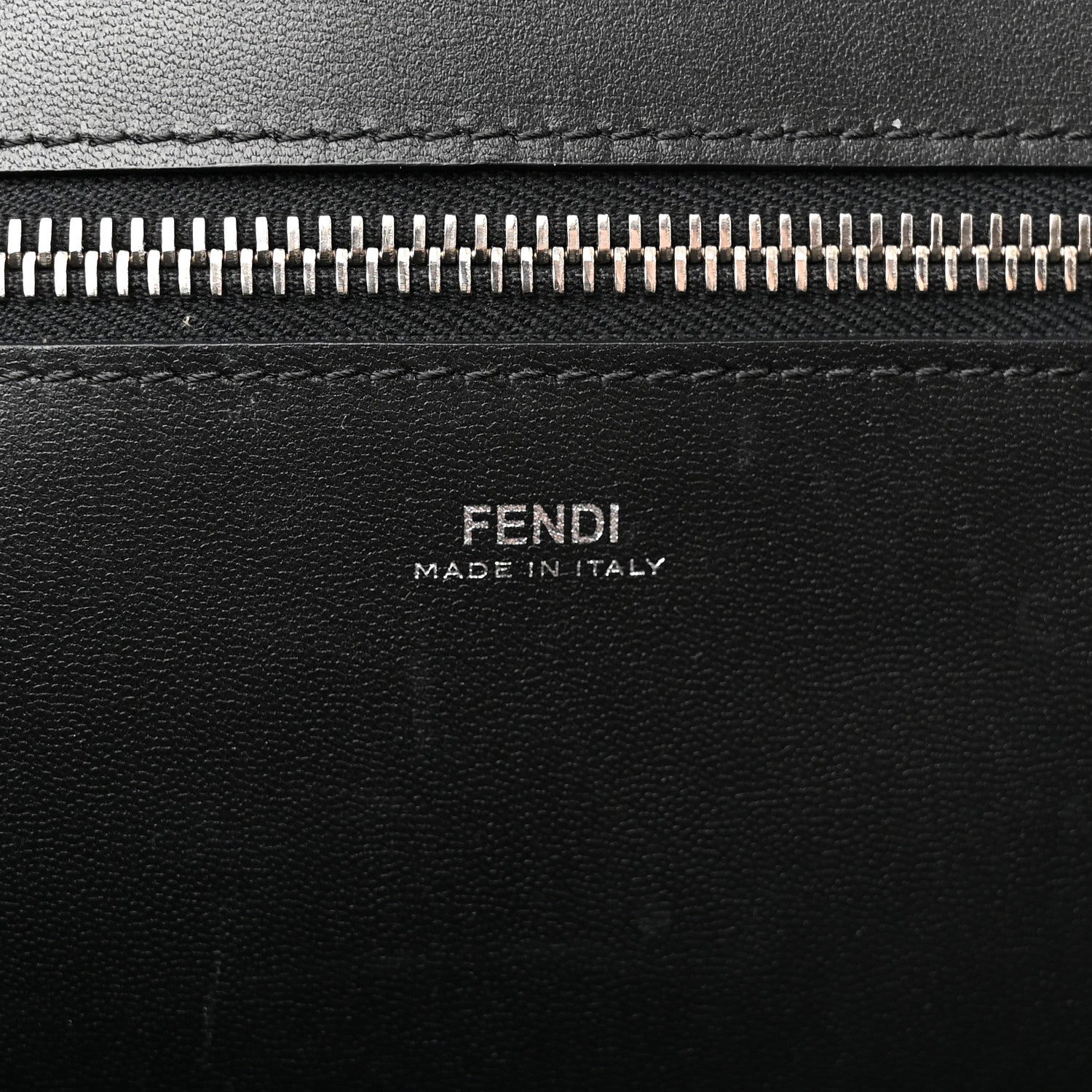 Fendi Vitello Ginevra Elaphe Monster Eyes Shopping Tote Black Naturale 6 of 14
