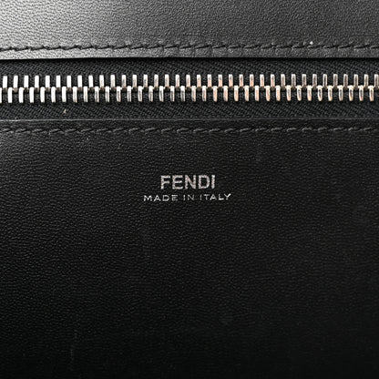 Fendi Vitello Ginevra Elaphe Monster Eyes Shopping Tote Black Naturale 6 of 14
