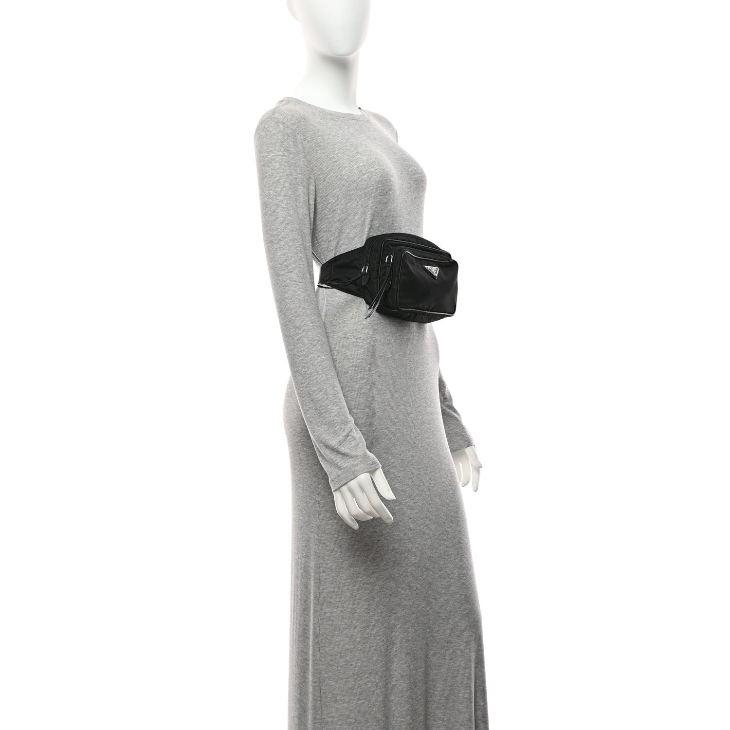 Prada Re-Nylon Saffiano Belt Bag L Black 2 of 11
