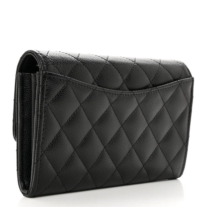 Chanel Caviar Quilted Medium Flap Wallet Black 3 of 9