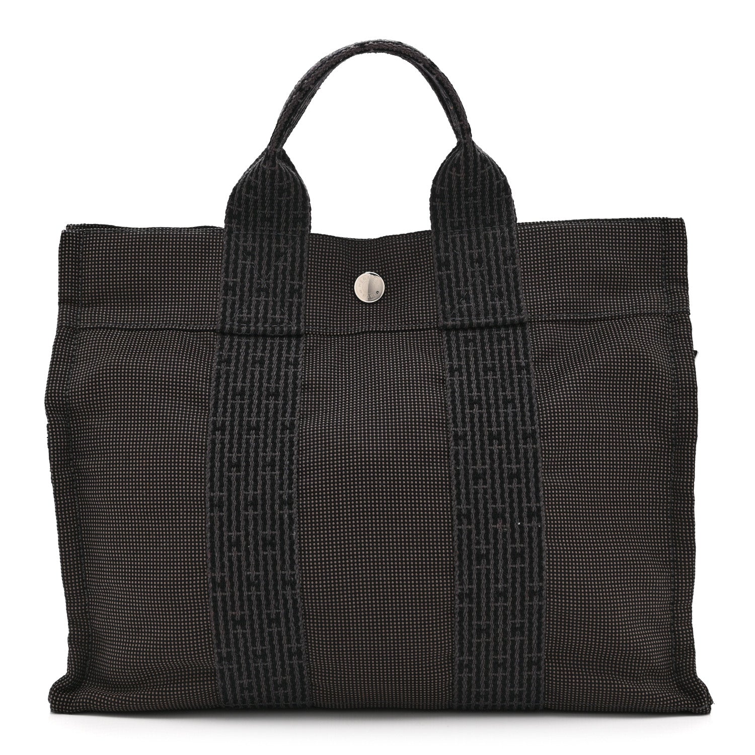 Hermes Canvas Herline PM Tote Grey 1 of 9