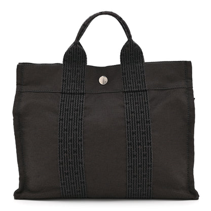 Hermes Canvas Herline PM Tote Grey 1 of 9
