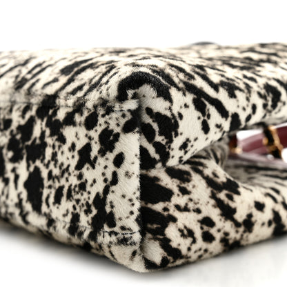 Chanel Pony Hair Printed Chic Lady Small Shopping Tote White Black 10 of 10