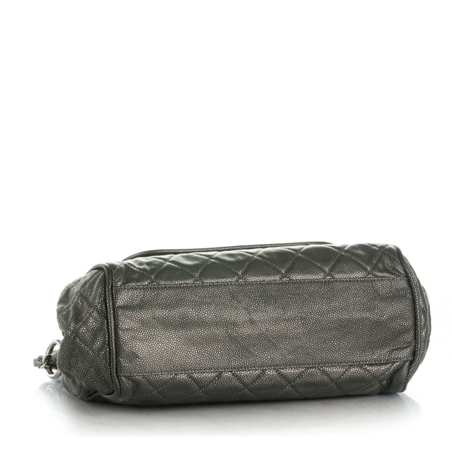Chanel Metallic Caviar Quilted Timeless Accordion Flap Dark Silver 4 of 7
