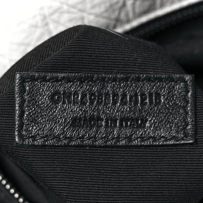 Saint Laurent Crinkled Calfskin Matelasse Monogram Medium Niki Chain Satchel Pearl White 7 of 9