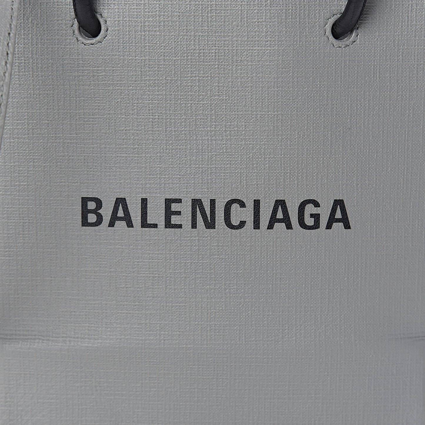 Calfskin Logo XXS Shopping Tote Gris Fossile