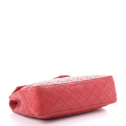 Chanel Washed Caviar Quilted Maxi Single Flap Fuchsia 7 of 13
