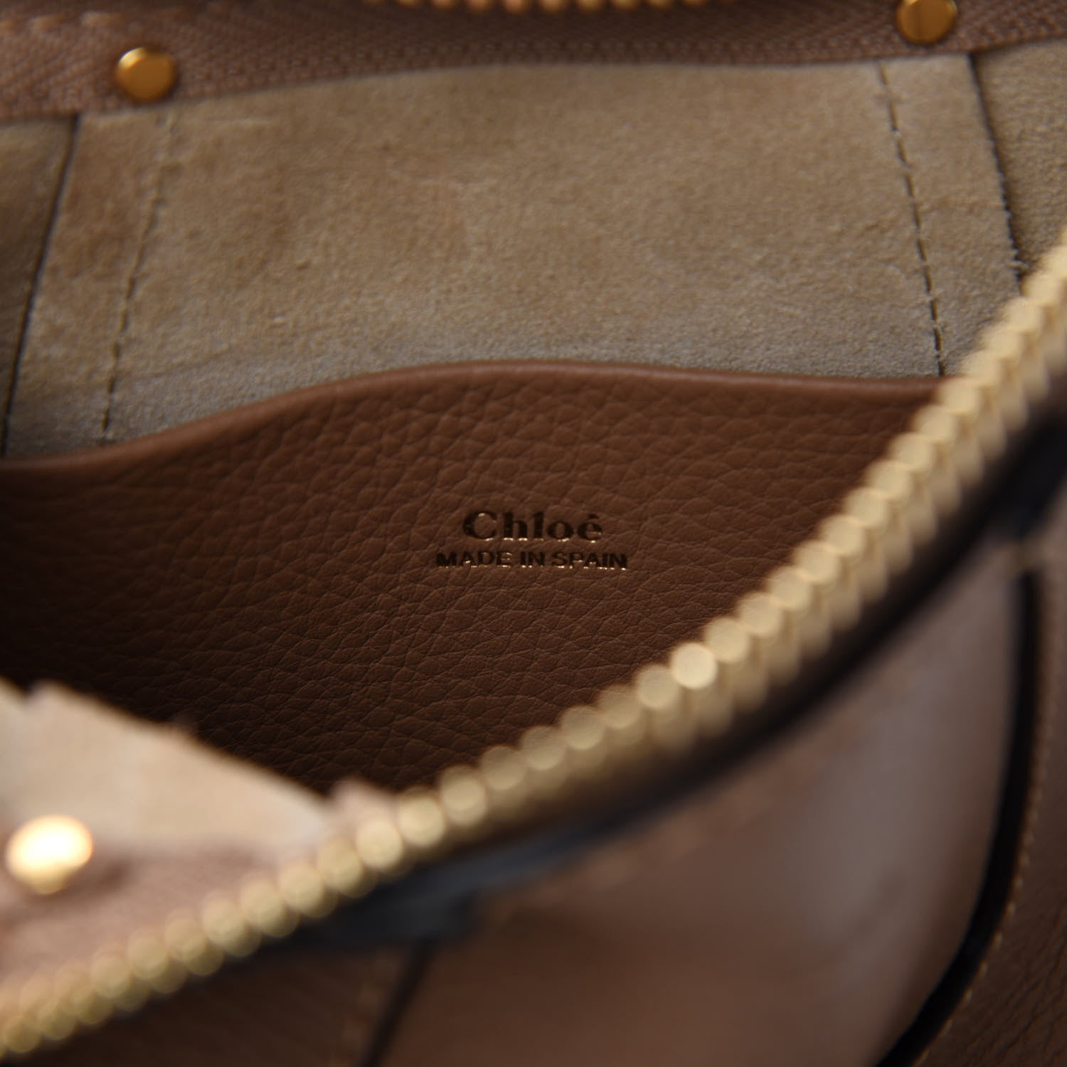 Chloe Grained Calfskin Nano Hayley Hobo Nut 9 of 10