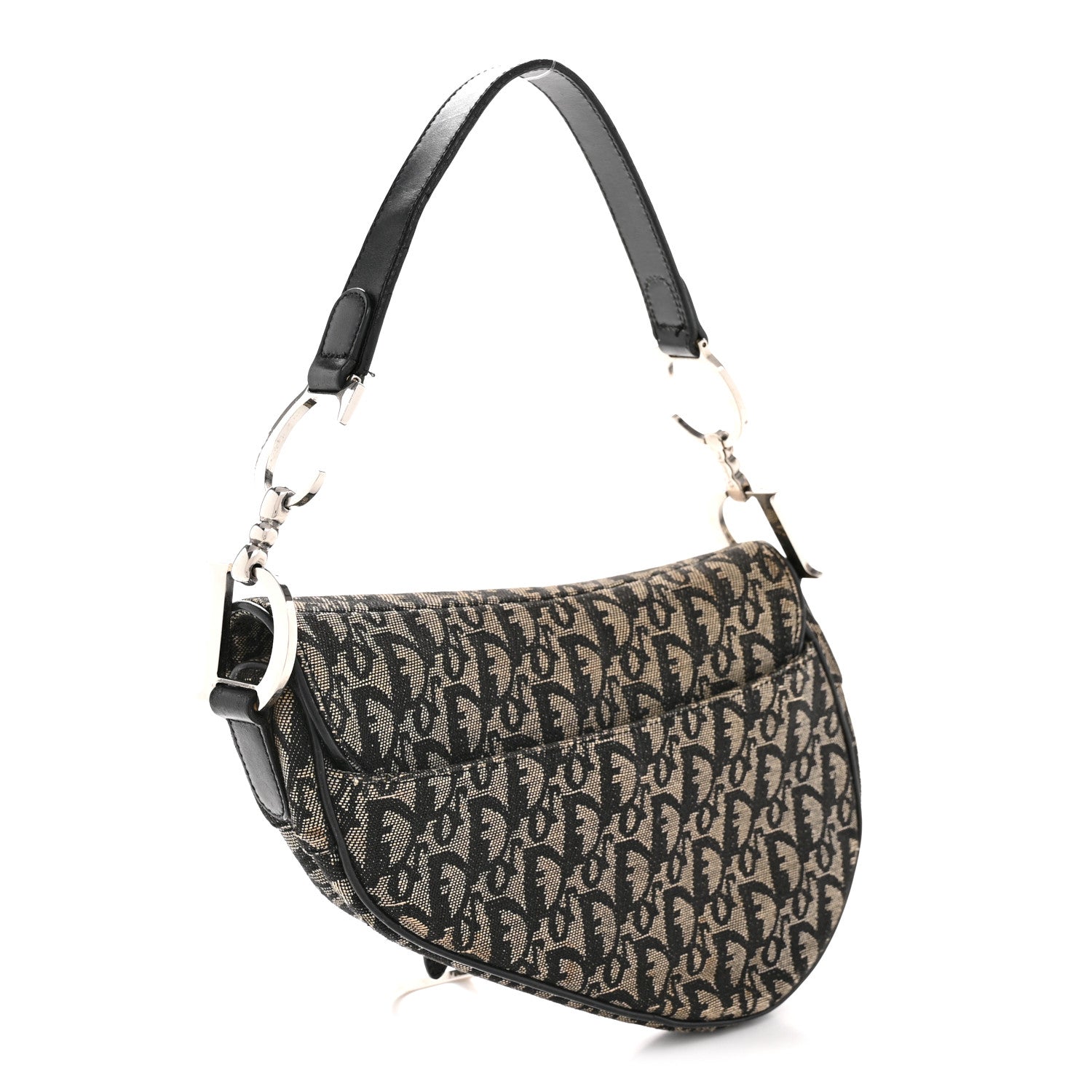 Christian Dior Monogram Saddle Bag Black 3 of 14