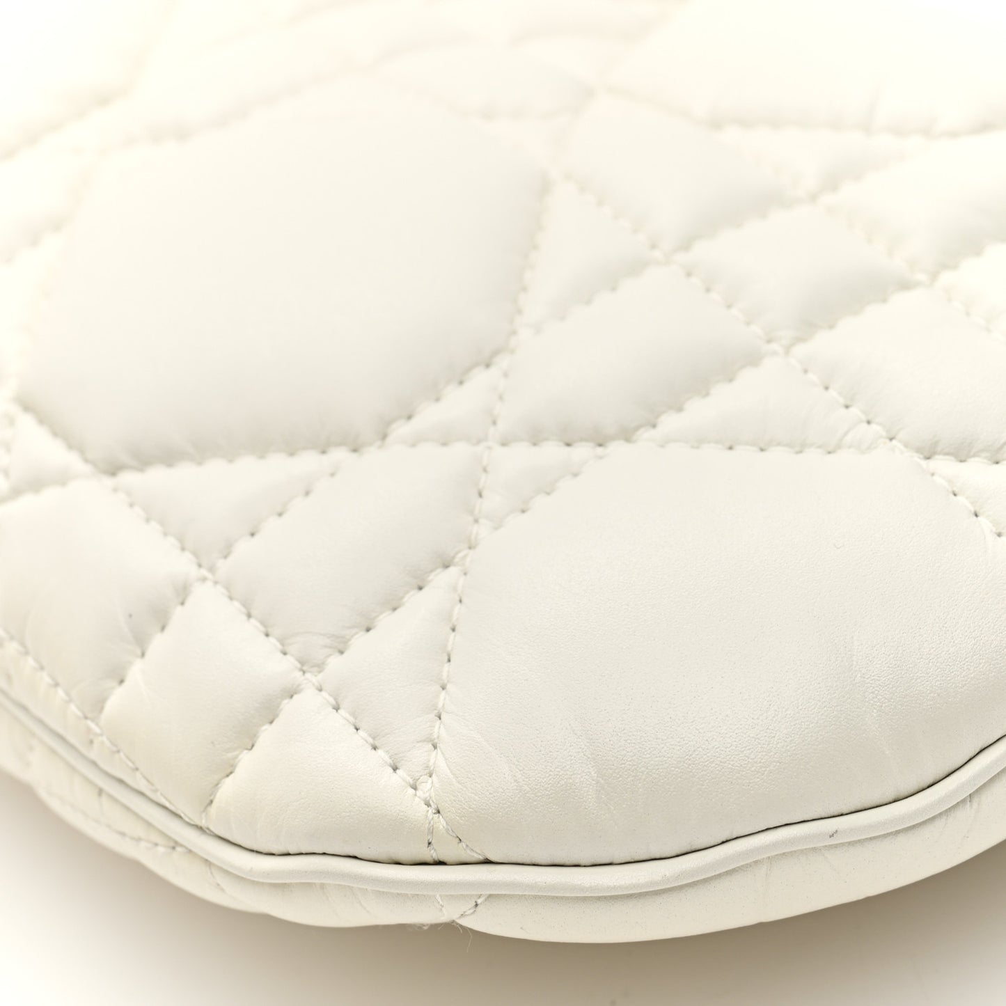 Calfskin Cannage Caro Pouch Latte