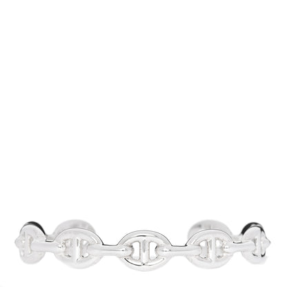 Hermes Sterling Silver MM Chaine d'Ancre Enchainee Cuff Bracelet LG 1 of 4