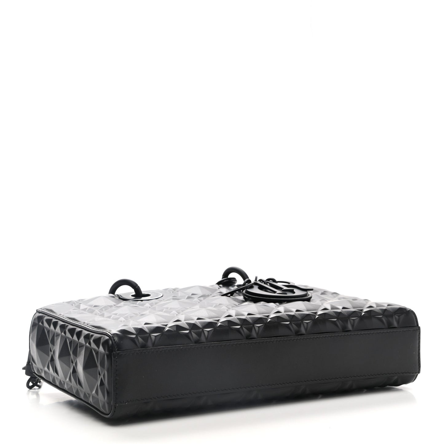 Calfskin Cannage Diamond Medium Lady D-Joy Black